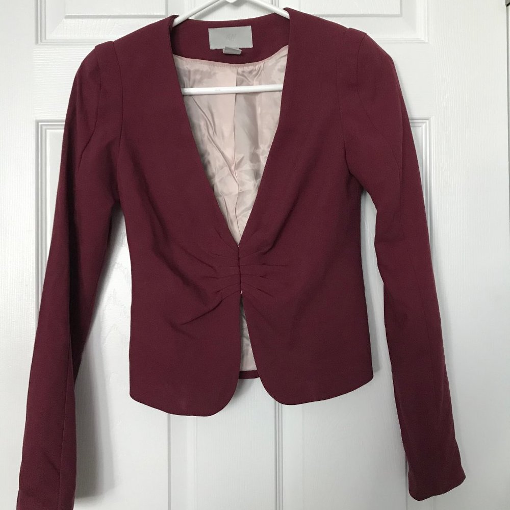 H&M Burgundy Blazer